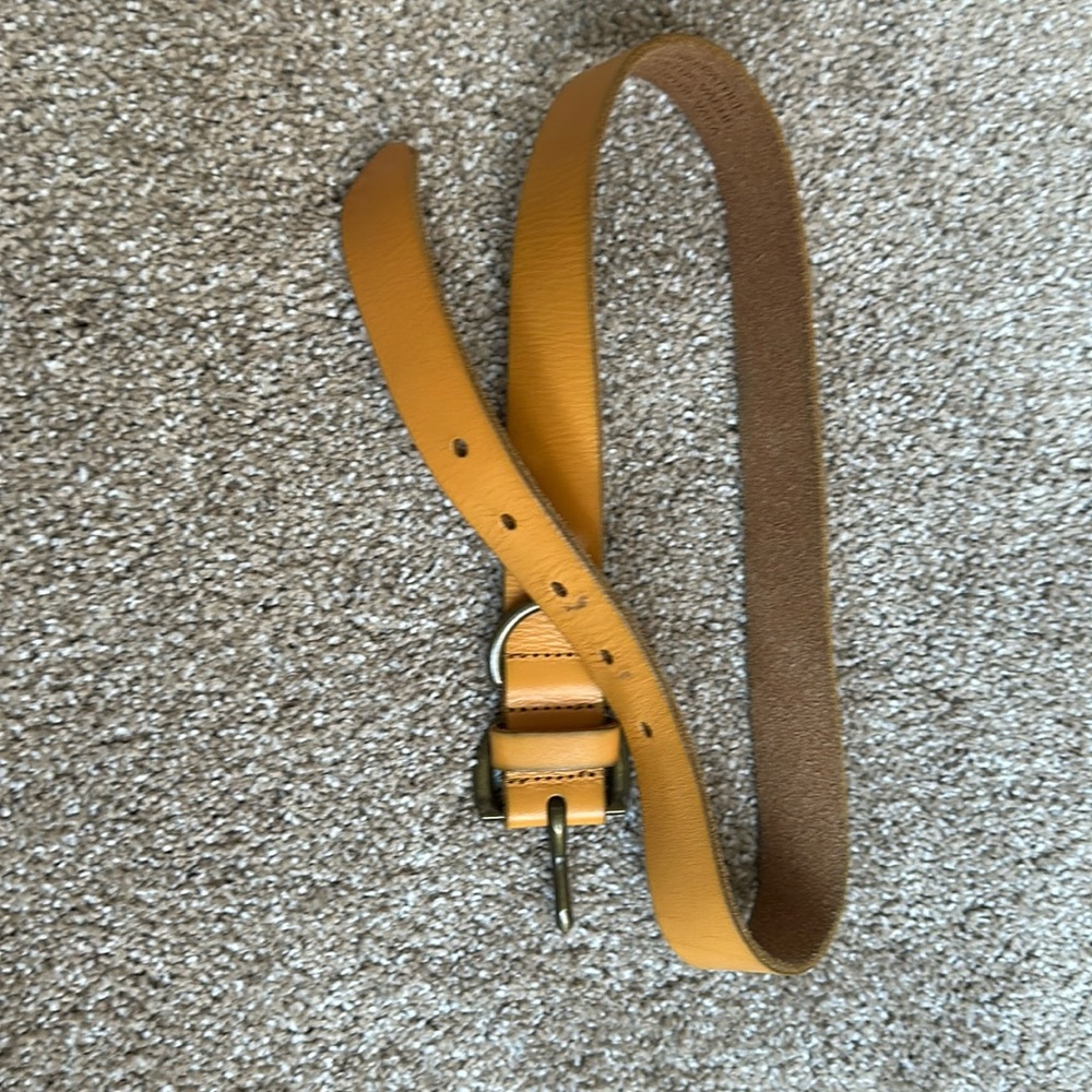 Urban Outfitters yellow leather belt